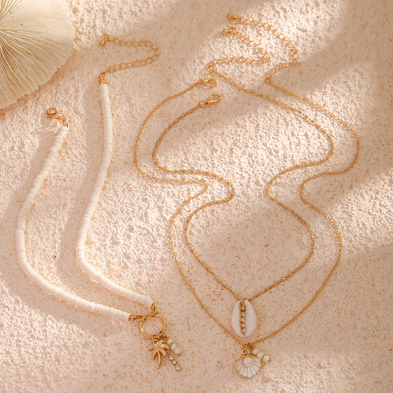 Bohemian Sunflower Multi-layer Pearl Shell Necklace