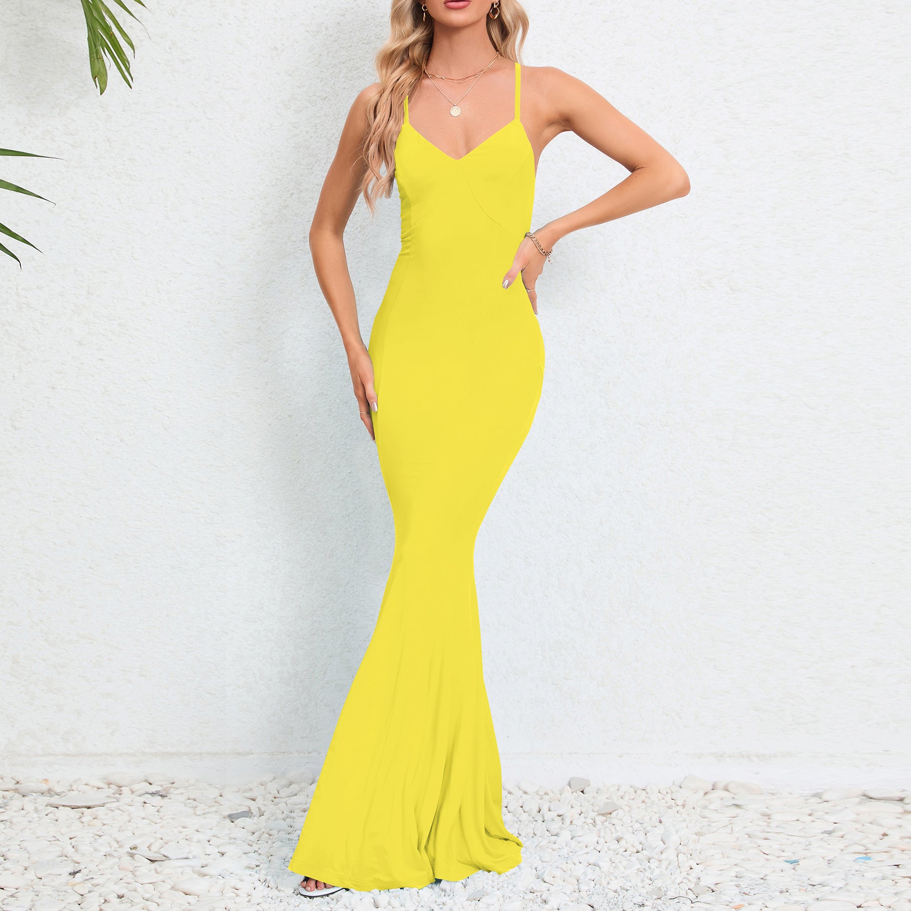 Slim Fit Fishtail Dress Bohemian Floral